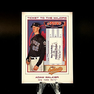 Adam Walker 2002 Fleer Authentix Ticket to the Majors /1850 #165 Mets LOOK!!