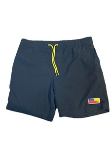Five Four Swim Trunks Mens 31 Solid Blue Mesh Lining Shorts Elastic Drawstring - Picture 1 of 7