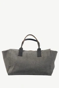 Brunello Cucinelli Grey Pebbled Nubuck Leather Oversized Tote - Picture 1 of 11