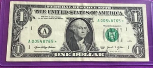 2021 DOLLAR BILL STAR NOTE 640,000 RUN A 0054 8765* - Picture 1 of 3
