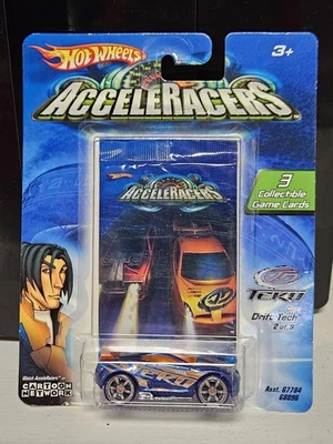 Hot Wheels 2004 Acceleracers Teku - Drift Tech Orange Wing On Nice Card - Image 1 of 4
