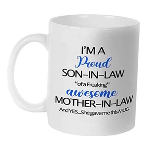 Funny Son In Law Coffee Mugs, Humorous Birthday Fathers Day Gift Teac Cup for - Picture 1 of 7