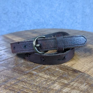 Cinturón Hollister de cuero genuino marrón en relieve - para mujer XS/S  - Imagen 1 de 6