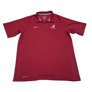 Camisa Polo Nike Para Hombre Alabama Crimson Tide Coaches 1/4 Cremallera SS Dri-Fit, Talla M - Imagen 1 de 7