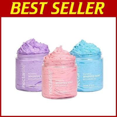 Almond Oil Whipped Soap Trio - Lavender, Fruit, Ocean - Image 1 of 4