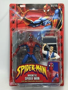 Toy Biz Marvel Magnetic Spider-Man with Wall Mountable Accessory Neu - Bild 1 von 6