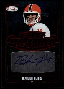 2022 SAGE #PKA-BP Brandon Peters Peak Performance Autographs - Picture 1 of 2