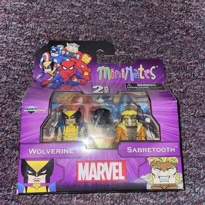 Juego de figuras de acción Marvel Minimates Wolverine Sabretooth Foto 1 de 2