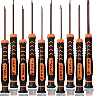 Torx Screwdriver Set of T2-T15, TECKMAN 10-Piece Magnetic Small Torx Security Sc - Image 1 of 4