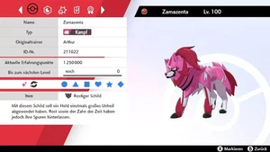 Shiny Zamazenta Pokemon Schwert Schild 5DV! + Rostiger Schild - Bild 1 von 6