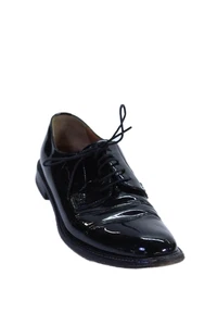 Churchs Womens Patent Leather Lace Up Oxford Dress Shoes Black Size 39.5 9.5 - Picture 1 of 6