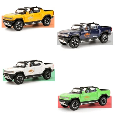 Porta de luzes de coleção de brinquedos de liga de carro modelo fundido em escala 1/24 para captador Hummer EV - Imagem 1 de 4
