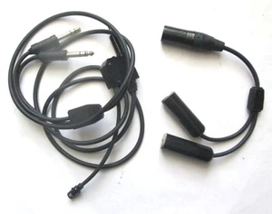 UflyMike A100T-101 Headset Headphones Adapter w/Pilot General Aviation To Airbus - Bild 1 von 6