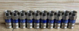 10 Pack PCT TRS-6L RG6 COAXIAL CABLE 18mm Compression F - Connector Fitting - Picture 1 of 5