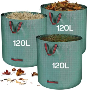 Zanfqvo Sacchi per Rifiuti Da Giardino Resistenti, 3 X 120 L Sacchi Giardinaggio - Imagen 1 de 7