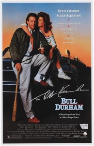 Póster de la película Bull Durham firmado por Tim Robbins y Kevin Costner de 11" x 17" - BAS - Imagen 1 de 1