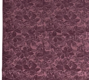 Floral Scroll Burgunder Damast Jacquard Ton in Ton Innenstoff 50" L x 54" B - Bild 1 von 6