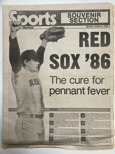 Vintage 1986 Red Sox Original Souvenir 16pg Newspaper Photos Roger Clemens OFF3 - Picture 1 of 4