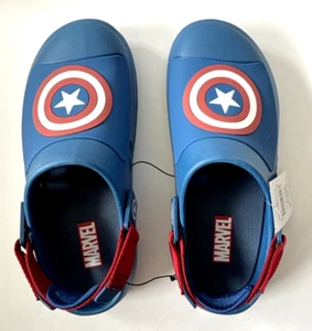 CAPTAIN AMERICA Shoes ADULT SIZE 11 Clogs BRAVE NEW WORLD MARVEL Mens NEW w/TAGS - Picture 1 of 6