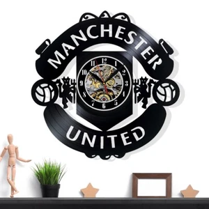 Reloj de pared de vinilo Manchester United - Decoración - Acento único para el hogar - Regalo perfecto - Imagen 1 de 5