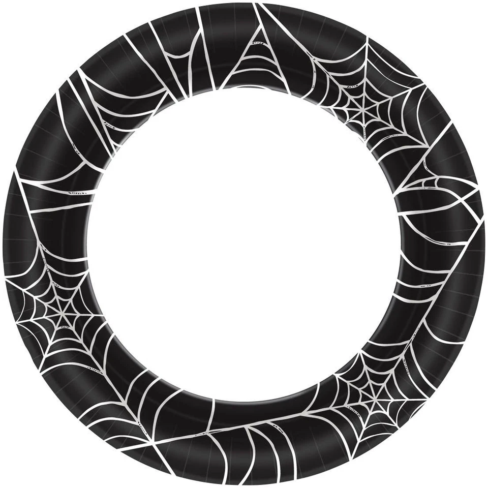 Telaraña Negra Casa Embrujada Carnaval Halloween Fiesta Granel 8.5" Platos de Cena Foto 1 de 1