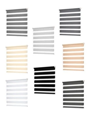 Duo Rollo Doppelrollo Fensterrollo Zebrarollo Seitenzugrollo ohne Bohren - Bild 1 von 4
