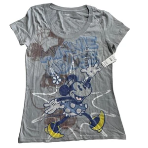NWT Disney Store Minnie Mouse grey t-shirt size SMALL short sleeve - Picture 1 of 11