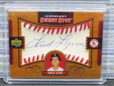 Upper Deck Sweet Spot Fred Lynn Legendary 2002 autógrafo automático #L-FL Medias Rojas Foto 1 de 2