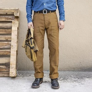 Red Tornado Men's Retro Derrickman Overalls Work Pants Jungle Cloth Cargo Pants - Picture 1 of 19
