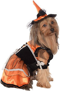 Rubie's Pet Costume, Small, Orange Witch Dress and Hat