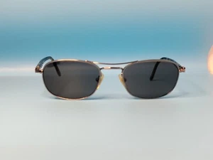 OCCHIALI DA SOLE VINTAGE PERSOL ARGENTO METALLO OVALE MADE IN ITALY 53/20 #897 - Foto 1 di 11