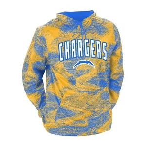 Zubaz NFL Men's Los Angeles Chargers Static Hoodie, Charger Blue/Gold - Imagen 1 de 9