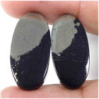 28.40 Cts. 100% Natural Apache Gold Earring Pair Oval Cabochon Loose Gemstone