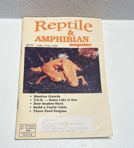 July/ Aug 1990 Reptile & Amphibian Magazine Monitor Lizards Turtle Tables Snakes - Picture 1 of 1