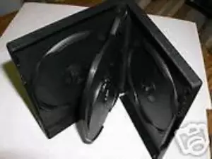 25 PCS NEW HIGH QUALITY 27MM QUAD FOUR-DISC DVD CASE BLACK PSD70 FREE SHIP - Picture 1 of 1