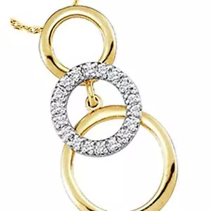 COLGANTE CIRCULAR CTW-DIA plata esterlina 1/6 - Imagen 1 de 1