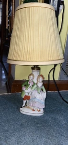 Vintage Victorian Courting Dancing Couple Table Lamp Japan - Picture 1 of 16