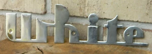 Weathered 1960's "White" Motor Company Emblem, Big Rig, Semi, Dump Truck - Picture 1 of 5