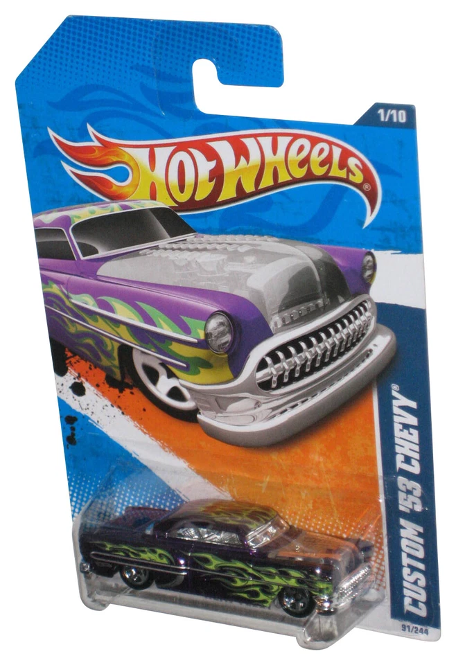 Coche de juguete Chevy 91/244 Hot Wheels Heat Fleet '11 1/10 púrpura personalizado '53 Foto 1 de 1