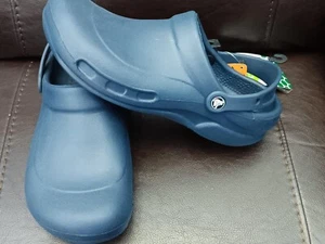 SCARPA SLIP ON PROFESSIONALE CROCS BISTRO NERA DA LAVORO ZENZERO~Blu~M 9 W 11~NUOVA - Foto 1 di 5