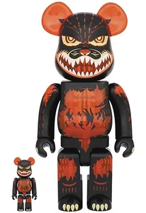 MEDICOMTOY BE@RBRICK Godzilla (Kernschmelze: klar orange Ver.) 100% und 400% + 400% - Bild 1 von 2