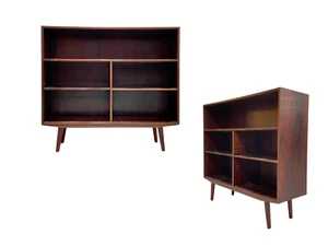 DANISH Mid Century Modern ROSEWOOD BOOKCASE / Vinyl Storage, c. 1960’s - Picture 1 of 17