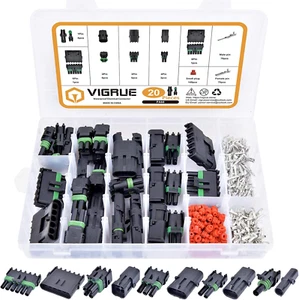 301Pcs 20 Sets Waterproof Automotive Electrical Wire Connector, Plug Kit - Picture 1 of 7