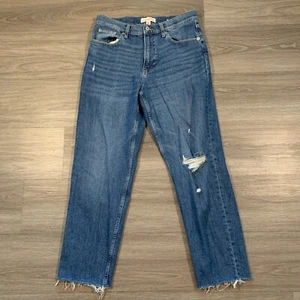 Lucky Brand Jeans Womens Size 6/28R Blue Boy High Rise Relaxed Straight Raw Hem - Bild 1 von 15
