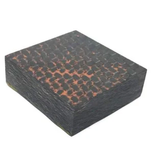 Ring Blank- COPPER Infused Carbon Fiber- 1/2" Thick- CarbonWaves - Picture 1 of 4