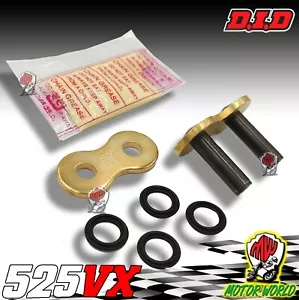 FALSA MAGLIA GIUNZIONE CHIUSURA UNIVERSALE CATENA 525 VX DID O-RING ORO RIVETTO - Imagen 1 de 1
