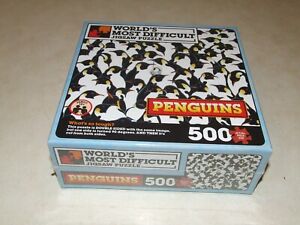 World's Most Difficult Jigsaw Puzzle - Penguins - 500 Pieces - New