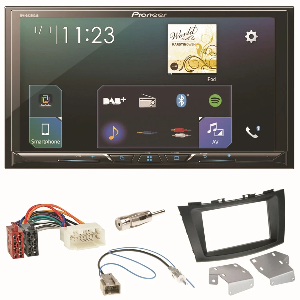 Pioneer SPH-DA230DAB CarPlay Android Auto Einbauset für Suzuki Swift Sport FZ NZ - Bild 1 von 1