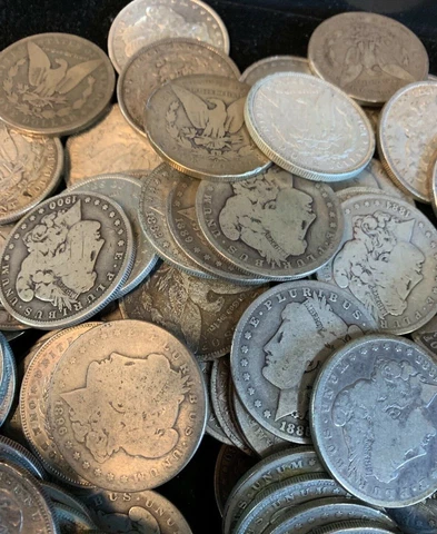 1 Coin 100+ Year Old 1878-1904 Morgan US Silver Dollars Eagle 90% Bulk Cull Lot Cover