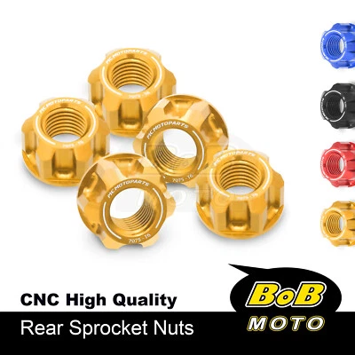 Tuercas de piñón traseras Billet SPOKE6 M12 para Honda CBR500R 13-20 19 18 17 16 15 14 Foto 1 de 4